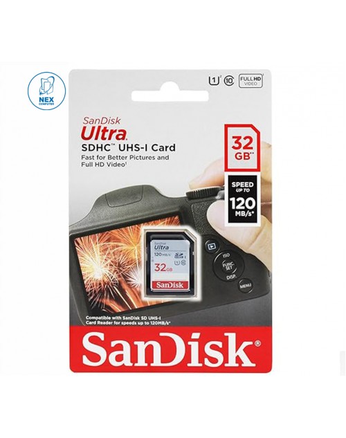 SanDisk 32GB Ultra SDHC UHS-I Memory Card - 120MB/s